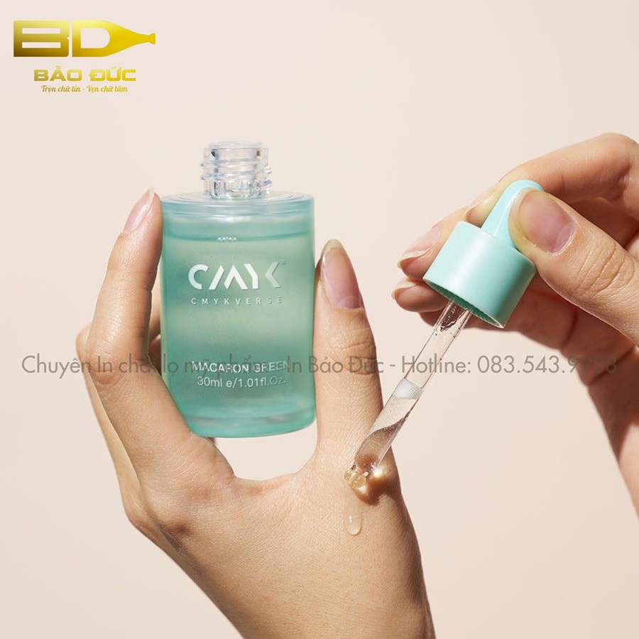 In bao bì mỹ phẩm thủy tinh – Vì sao nên chọn In Bảo Đức?