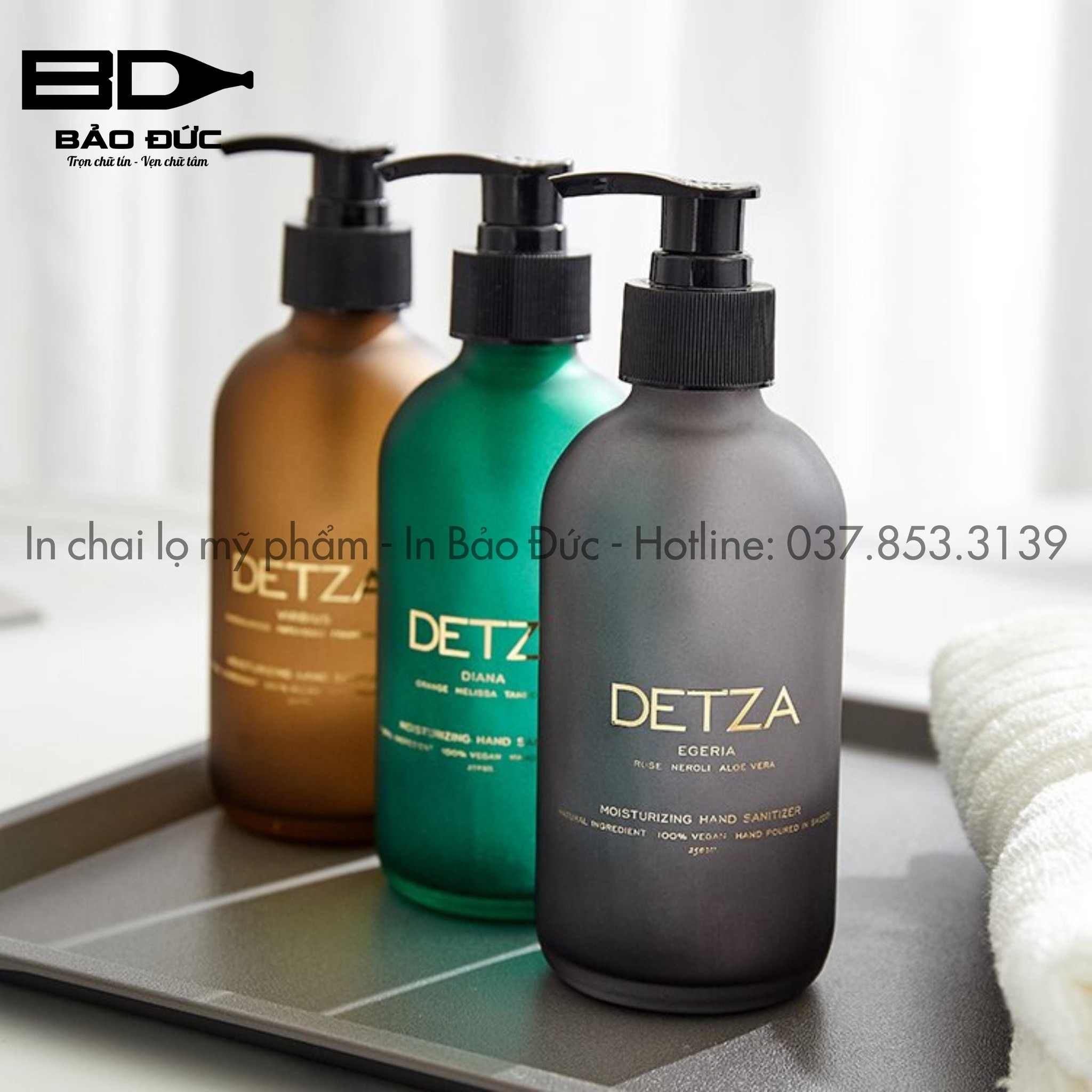 In logo lên chai lọ tại In Bảo Đức – in sắc nét, bền màu, giá tốt nhất thị trường