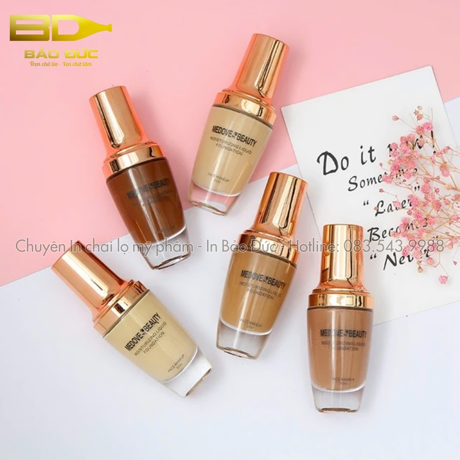Tối ưu hóa thiết kế khi in chai lotion thủy tinh