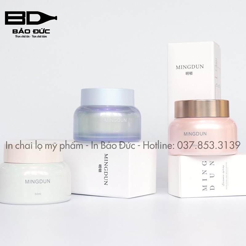 Tạo điểm nhấn cho sản phẩm với dịch vụ in hũ kem thuỷ tinh